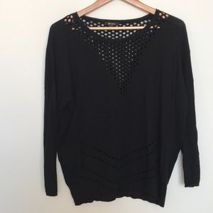 Ella Moss black knit sweater Size M